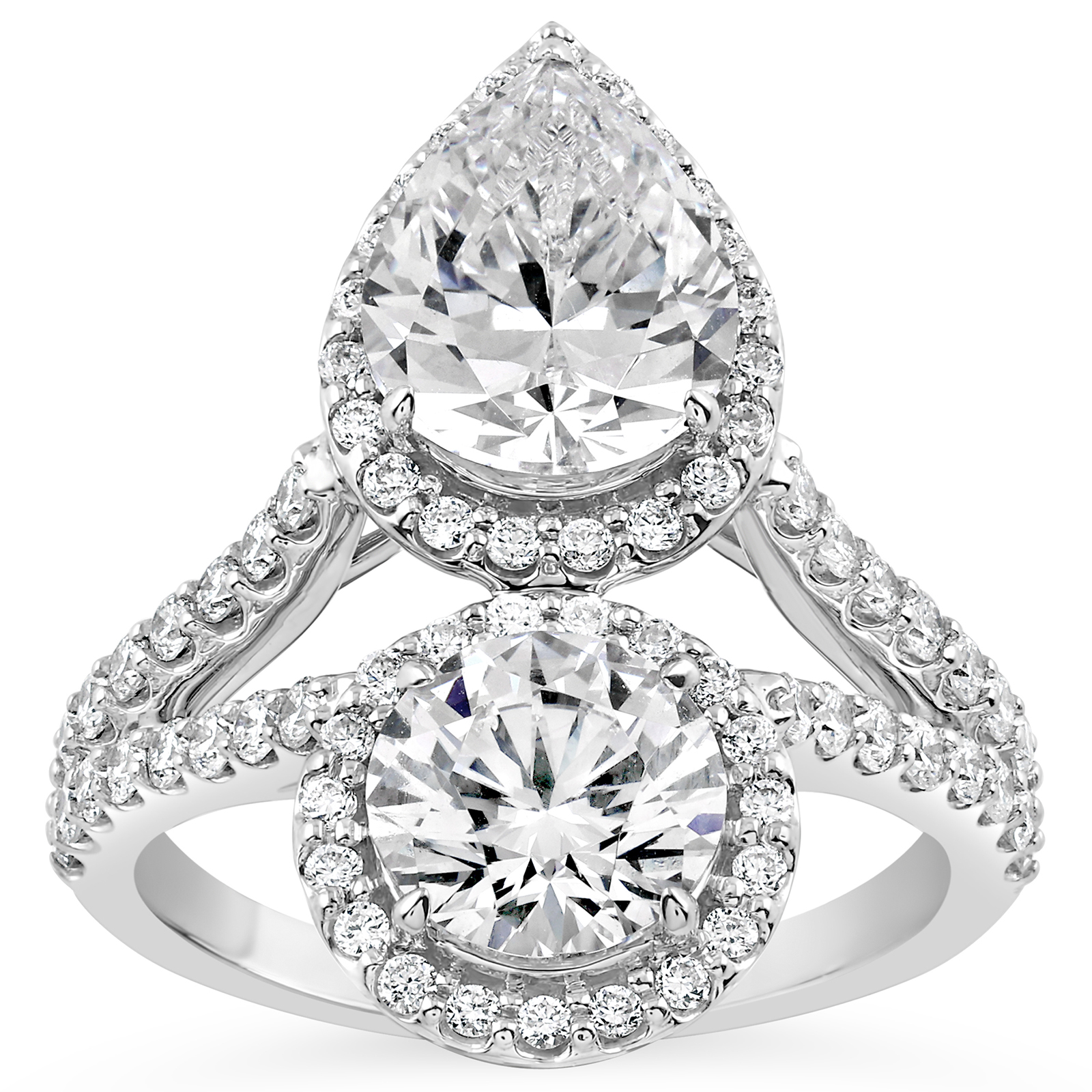 Buy | Mint Green Stone American Diamond Double Halo Adjustable Ring |  M19-SBD23-45 | Cilory.com