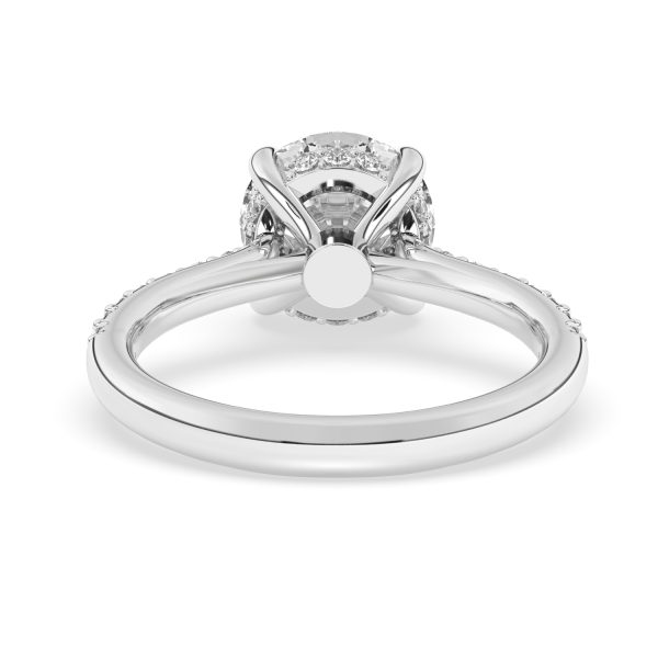 14K Hidden Halo Round Diamond Engagement Ring - Image 3