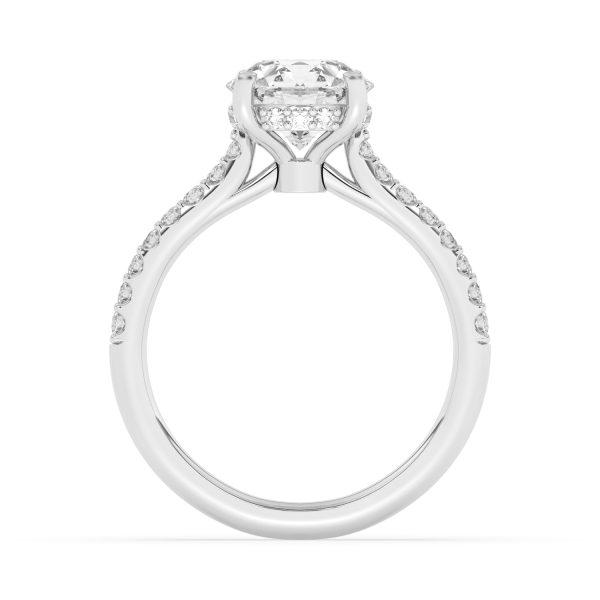 14K Hidden Halo Round Diamond Engagement Ring - Image 2