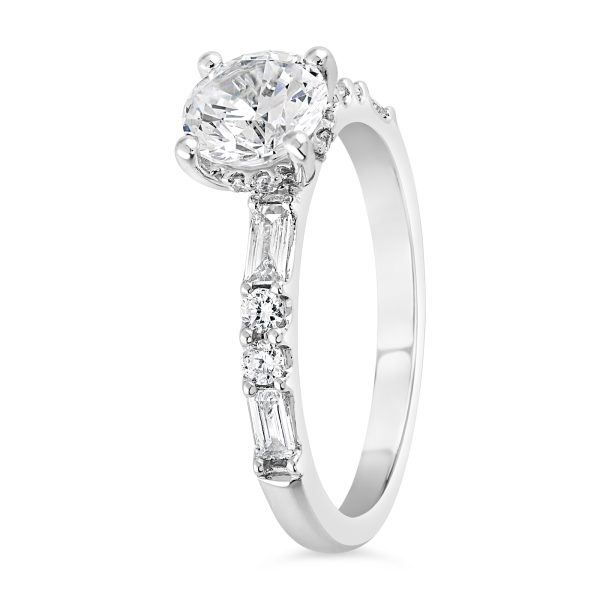 14K Hidden Halo Round Diamond Engagement Ring - Image 5
