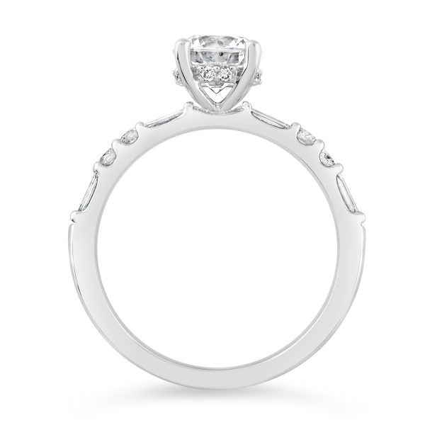14K Hidden Halo Round Diamond Engagement Ring - Image 2