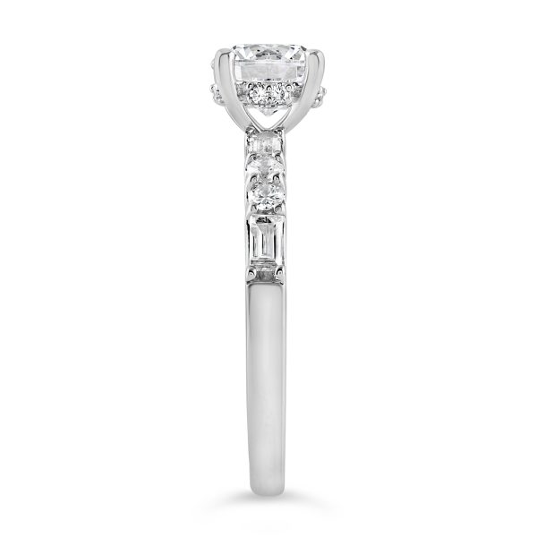 14K Hidden Halo Round Diamond Engagement Ring - Image 3