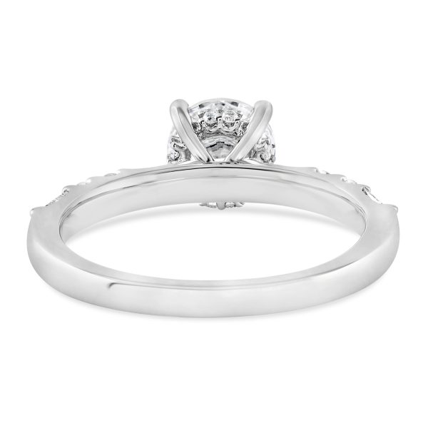 14K Hidden Halo Round Diamond Engagement Ring - Image 4